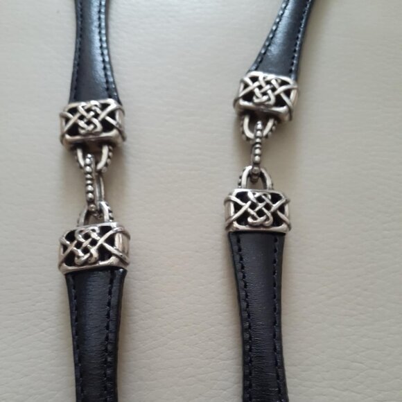 2 Brighton Belts Small - Black Leather - Reversible Brown EXCELLENT 43404 main image 7